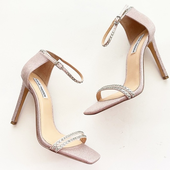 Steve Madden Collette Stiletto Pink Blush Glitter - Picture 2 of 11
